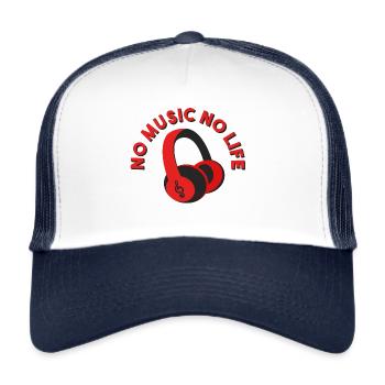 NO MUSIC NO LIFE - Casquette trucker  - blanc/marine - Devant