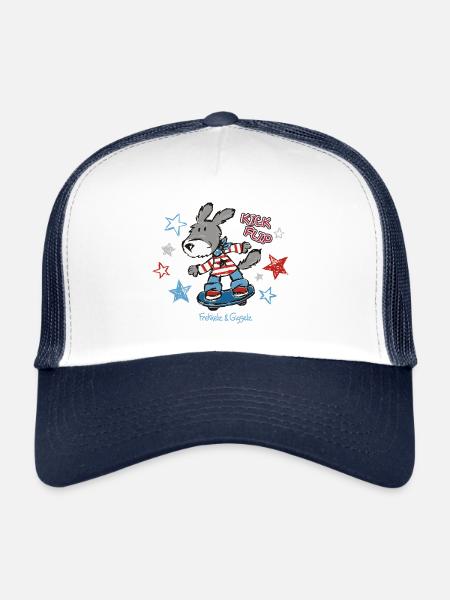 KICKFLIP - Trucker Cap - white/navy - Front