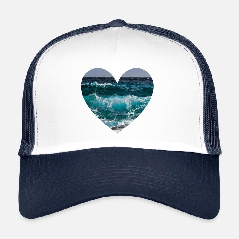 La mer. - Heart. Casquette trucker 