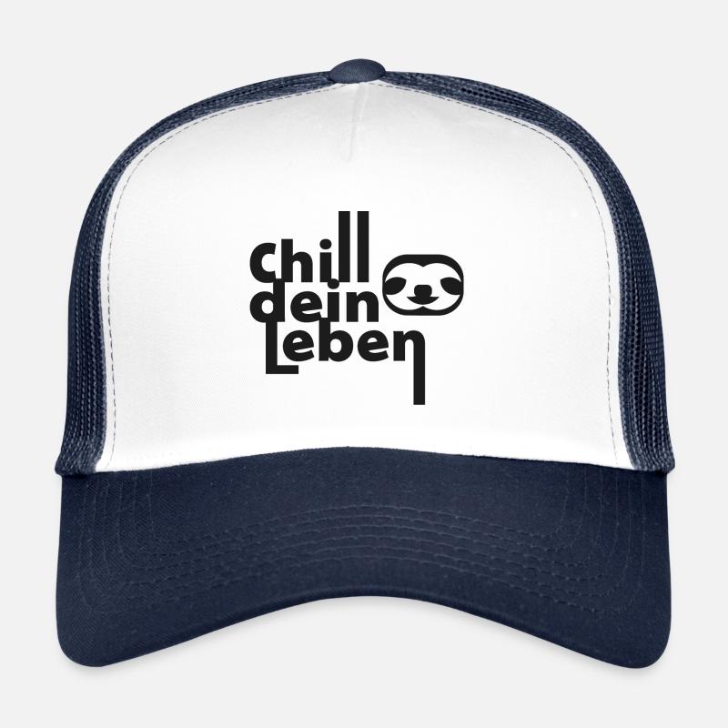 Spruch Chill Dein Leben mit Faultier Trucker Cap