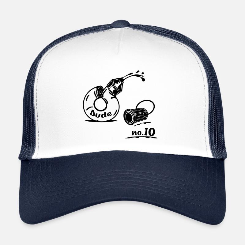 Dude no 10 - Trucker Cap - Weiß/Navy