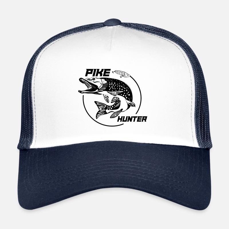 Pike, pike hunter - Trucker Cap - white/navy