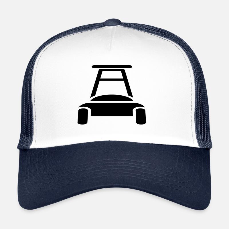 Rasenmäher - Trucker Cap - Weiß/Navy