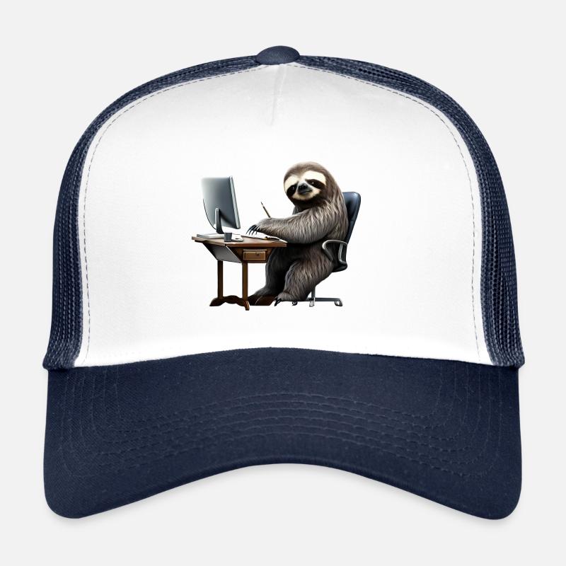 Büro Faultier - Trucker Cap - Weiß/Navy