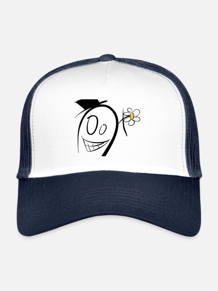 Crazy male - Trucker Cap - white/navy - Front