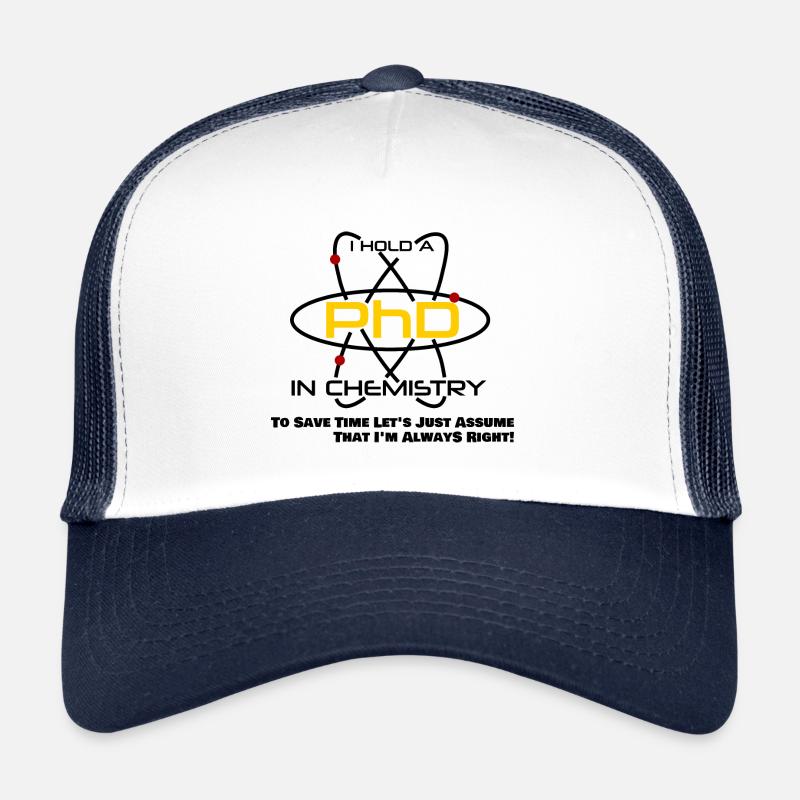 Doctor Chemistry PhD Gift Idea Graduating Chemist Trucker Cap