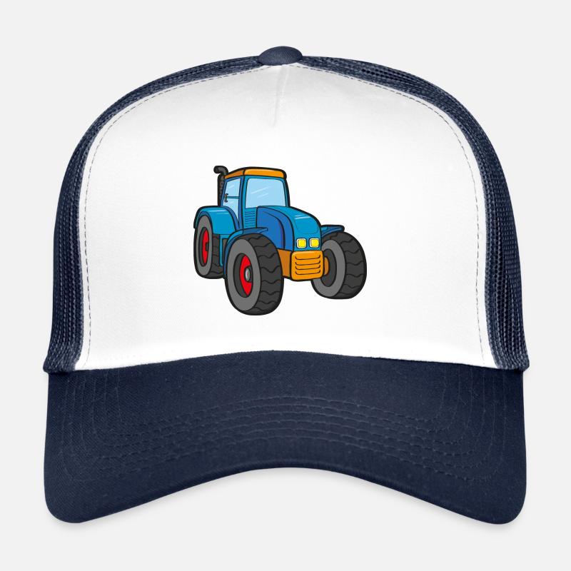 Blue tractor - Trucker Cap - white/navy