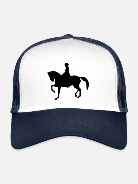 cavalier de dressage - Casquette trucker  - blanc/marine - Devant