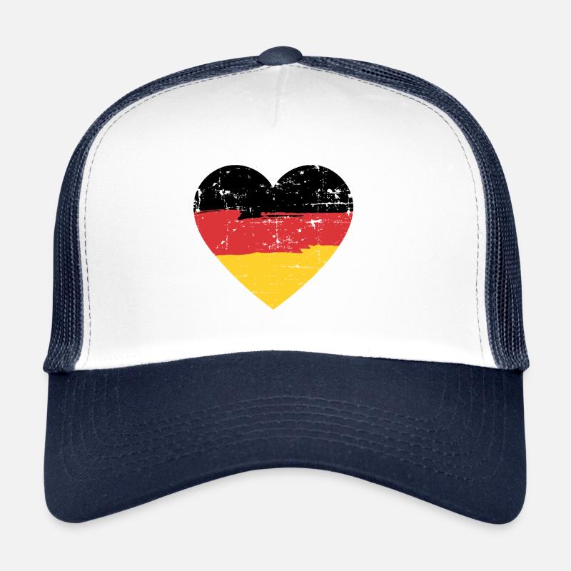 Deutschland Herz Flagge Trucker Cap