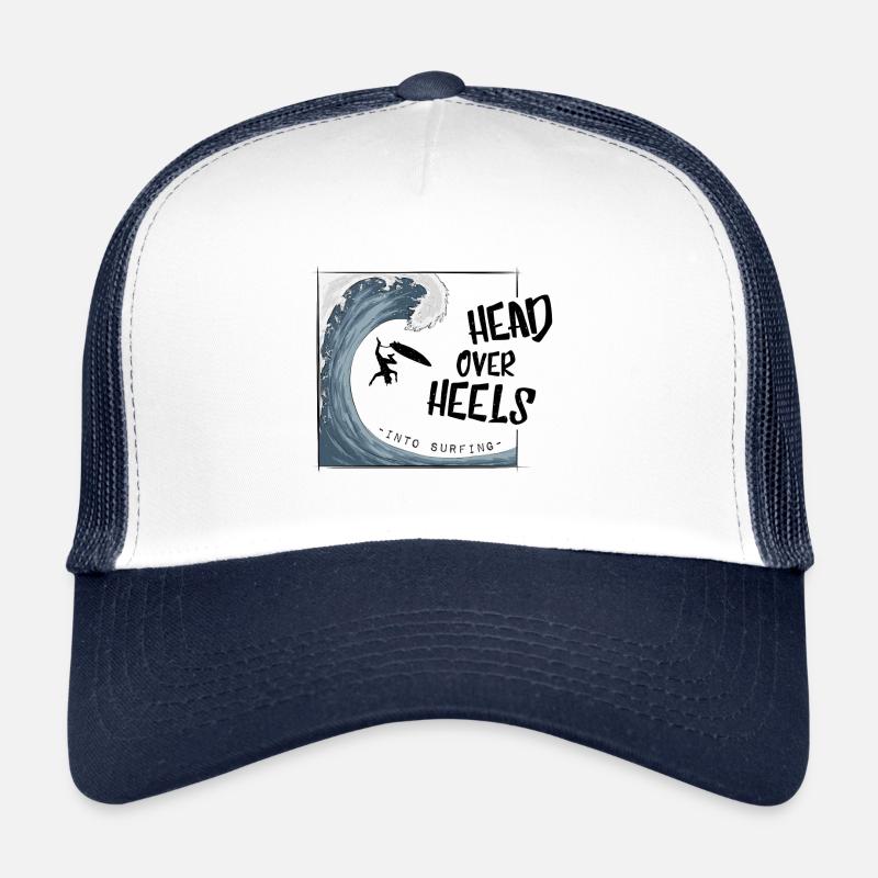 Tête baissée dans le surf surf surf surf ironie Casquette trucker 