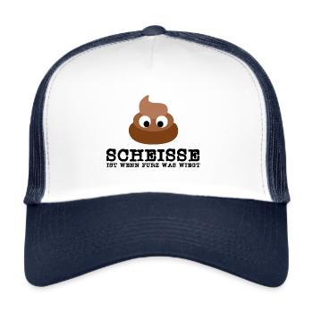 Shit shit heap pile shit gift - Trucker Cap - white/navy - Front