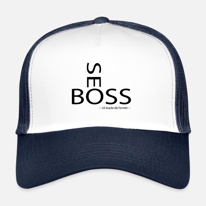 Classement site seo - Casquette trucker  - blanc/marine