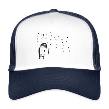 It's Snowing Dude - Trucker Cap - white/navy - Front