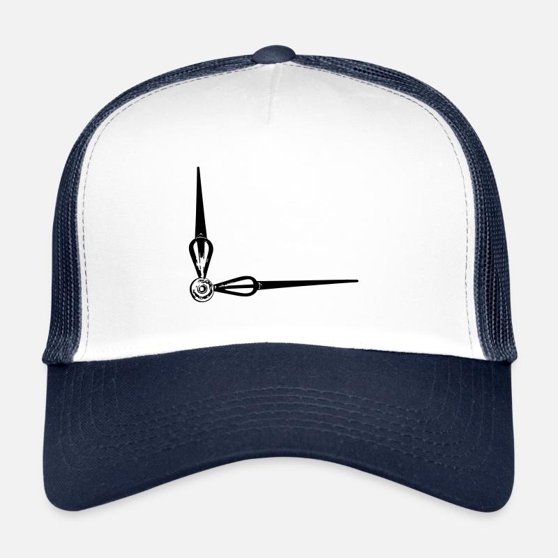 Uhr - Trucker Cap - Weiß/Navy