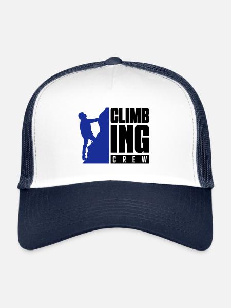 climbing crew - Trucker Cap - white/navy - Front