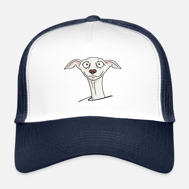 Windhund Galgo Español Hund Hundehalter Geschenk - Trucker Cap - Weiß/Navy