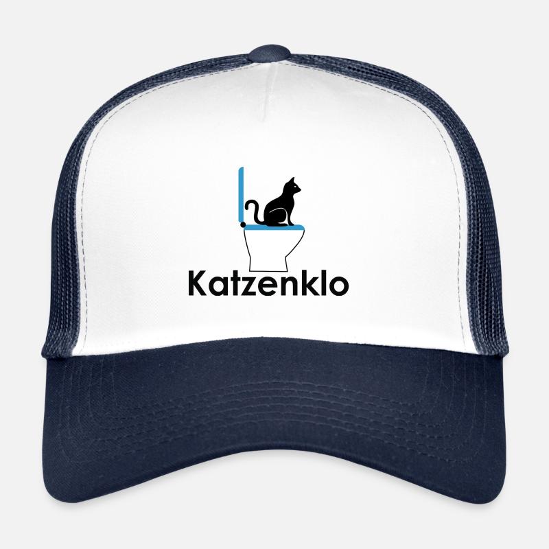 Bac à litière bleu avec écriture Casquette trucker 