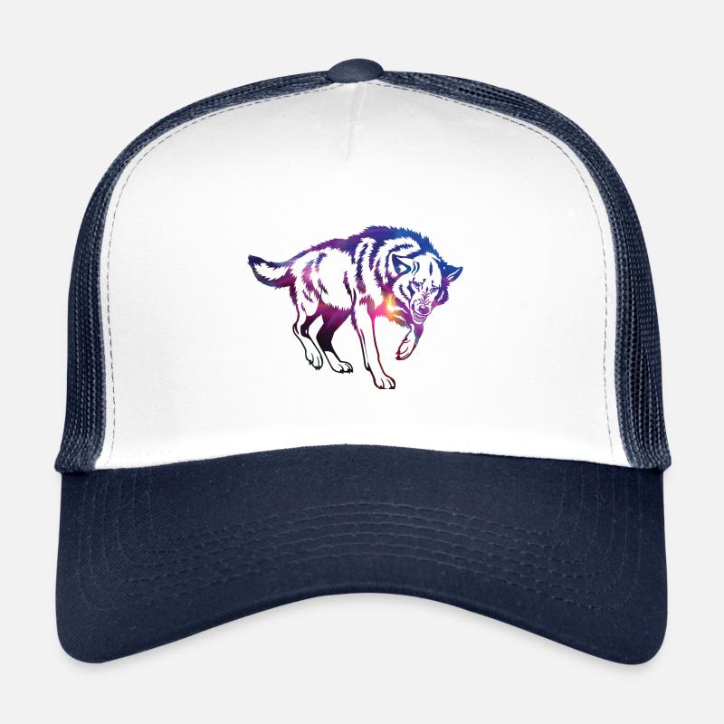 motif de gradient de mauvais loup Casquette trucker 