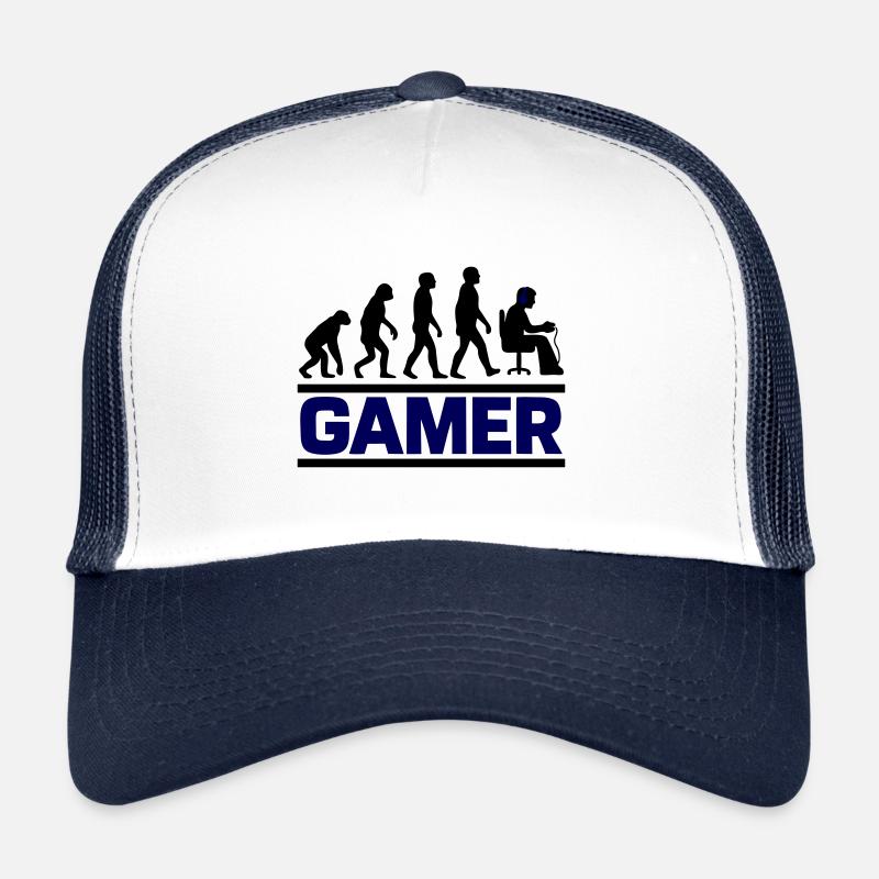 Gamer Évolution Geek Gaming Casquette trucker 