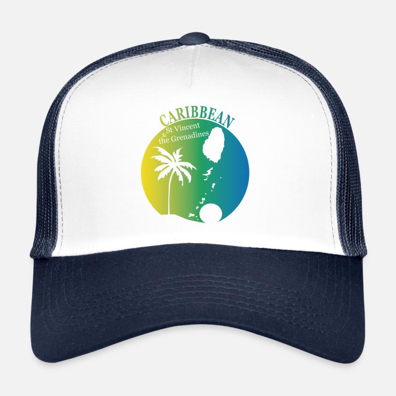 St VINCENT & LES GRENADINES - Casquette trucker  - blanc/marine