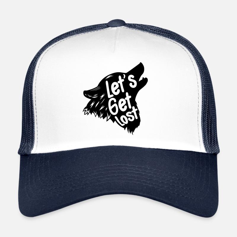 Outdoor Abenteuer - Trucker Cap - Weiß/Navy