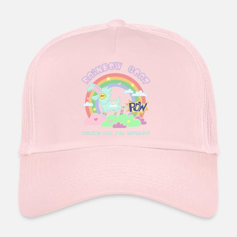 POW! Rainbow Goat Kicking Ass for Equality Trucker Cap
