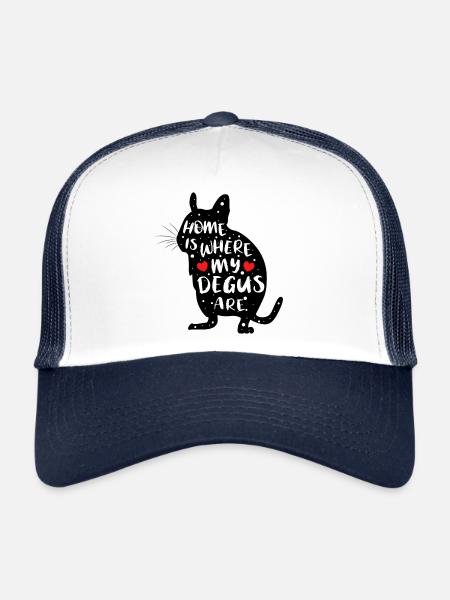Degus | Dire magique | Célébrez vos délégations! - Casquette trucker  - blanc/marine - Devant