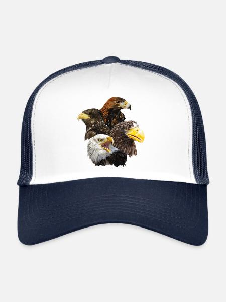 Pigargos and Eagle - Trucker Cap - white/navy - Front