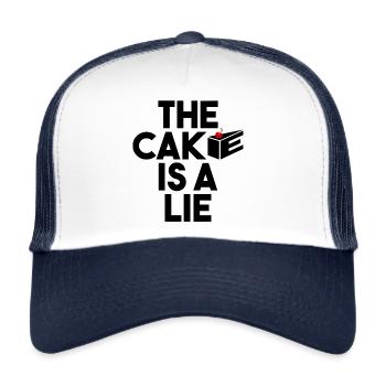The Cake is a lie Portal Aperture Science - Trucker Cap - Weiß/Navy - Vorne