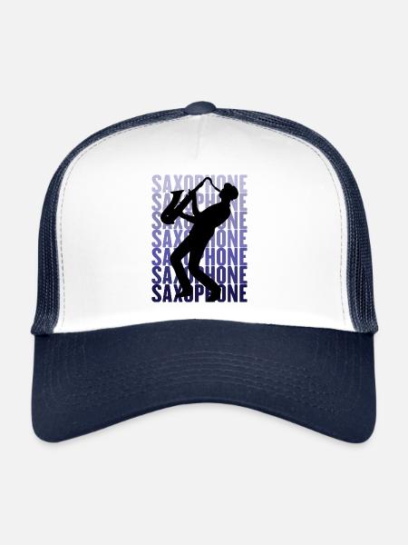 Saxophones - Trucker Cap - white/navy - Front