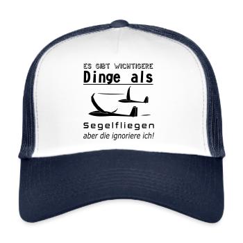 Segelflugzeug Segelfliegen Segelflieger - Trucker Cap - Weiß/Navy - Vorne
