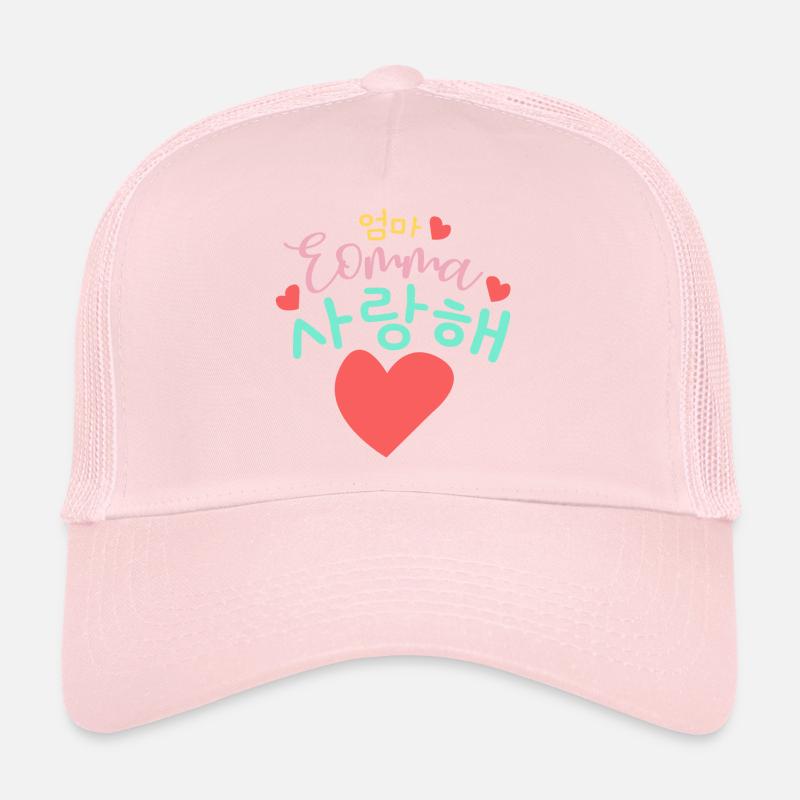 Saranghae Eomma J’aime ma mère coréenne Casquette trucker 