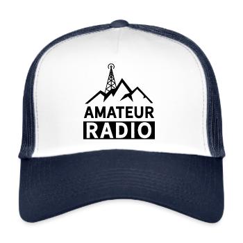 Radio amateur Radio Amateur Radio - Casquette trucker  - blanc/marine - Devant