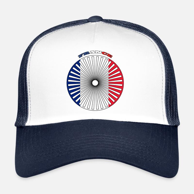 Graphischer Kreis Länder Frankreich Trucker Cap