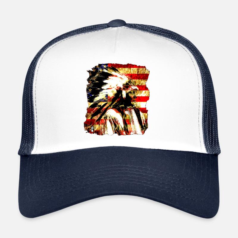 Chef collage sur USA Drapeau 2 Casquette trucker 