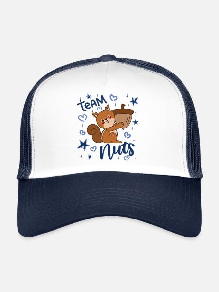 Révélation du sexe, c'est un garçon, Team Nuts - Casquette trucker  - blanc/marine - Devant
