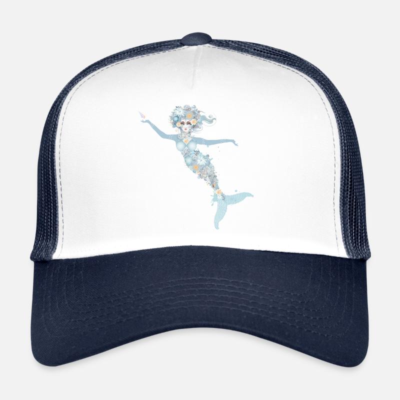 wunderschöne Meerjungfrau in kühlen Pastellfarben Trucker Cap