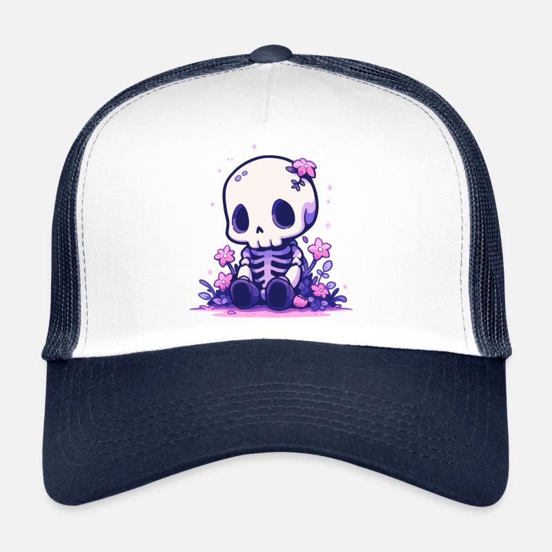 Squelette mignon d’Halloween - Design effrayant mignon Casquette trucker 