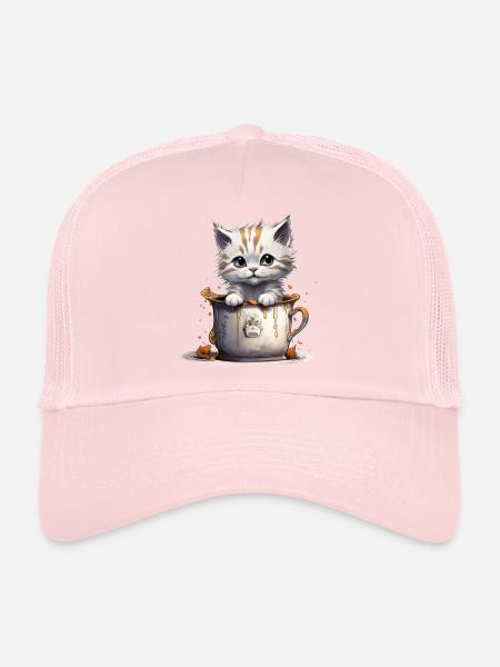 Baby Cat - Trucker Cap - pale pink - Front