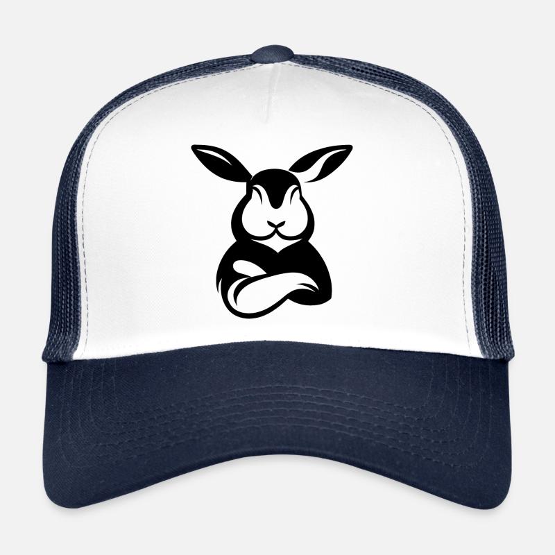 Hase mit verschränkten Armen Silhouette Trucker Cap