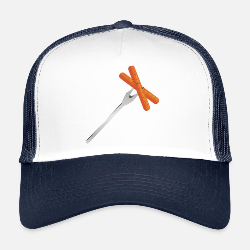 Saucisses grillées à la fourchette – Motif BBQ rustique Casquette trucker 