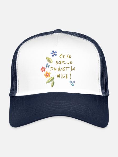 Amour Loyauté - Casquette trucker  - blanc/marine - Devant