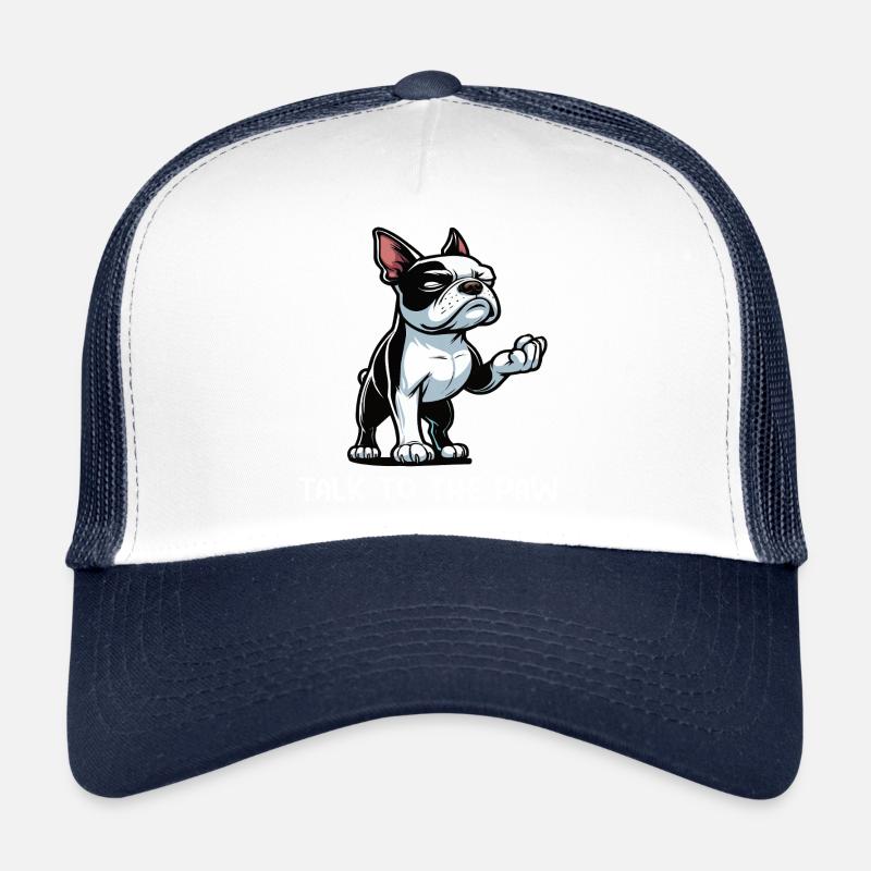 Talk to the Paw Boston Boston terrier Bostie Bosti Trucker Cap