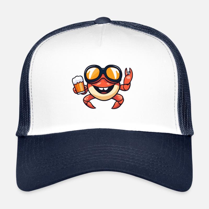Krebs Krabbe Apres Ski Bier Comic Trucker Cap