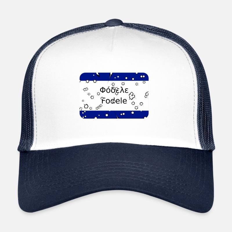 MG Kriti town sign Fodele - Trucker Cap - white/navy