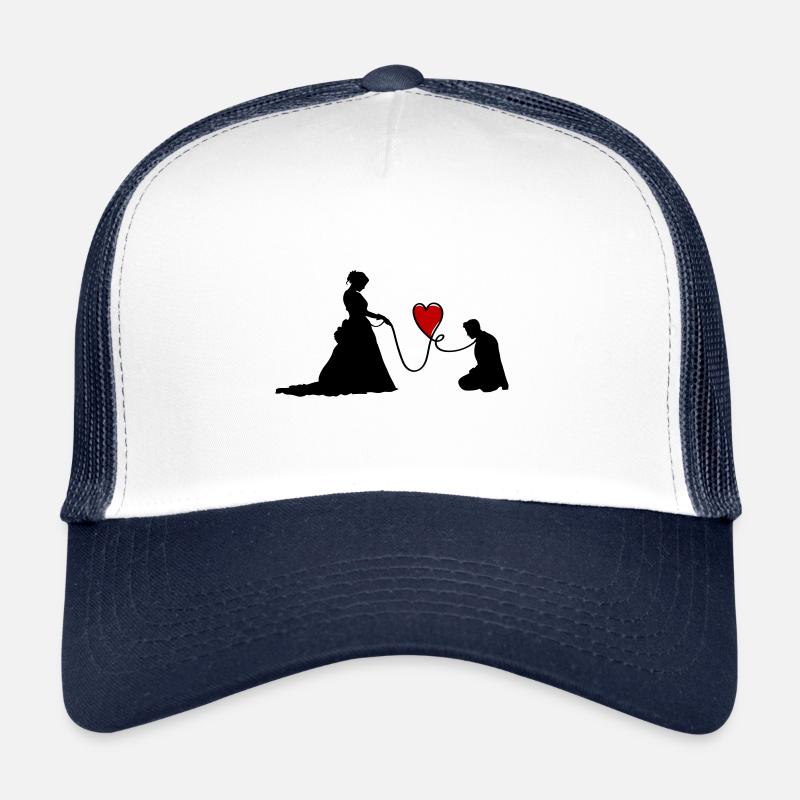Wedding Couple Newlyweds Funny Trucker Cap