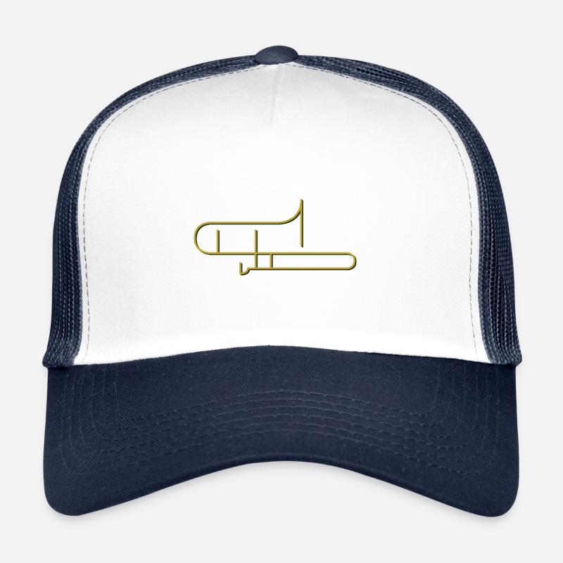 Posaunen Design - Trucker Cap - Weiß/Navy
