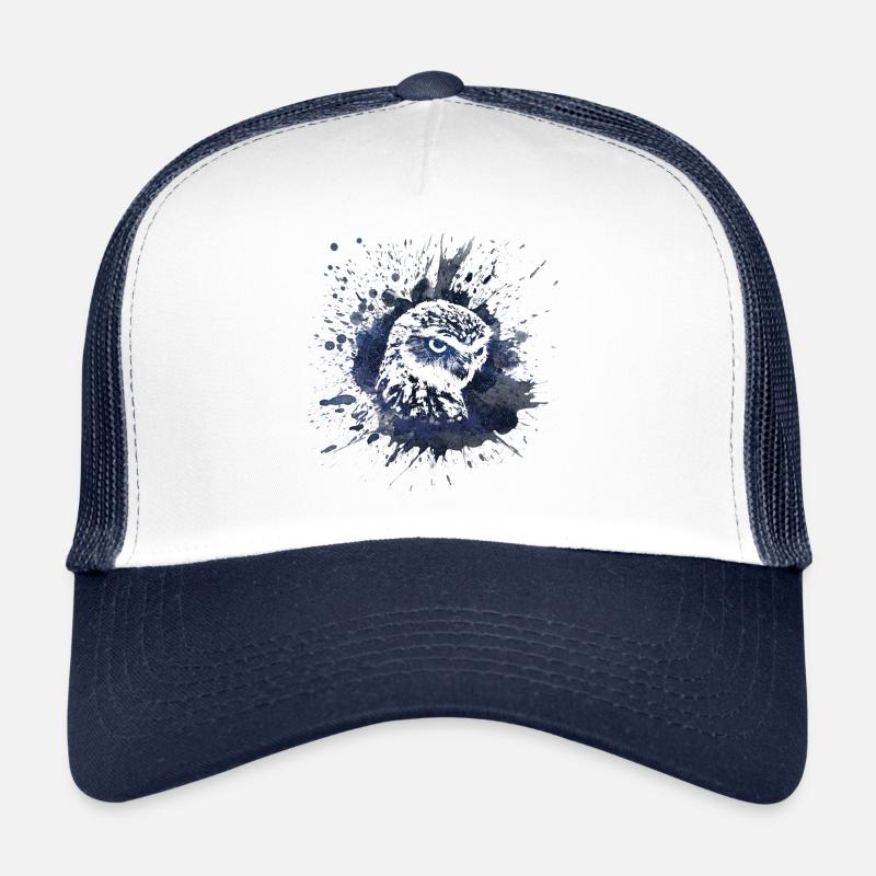Idée cadeau pour chouette chouette - Casquette trucker - blanc/marine