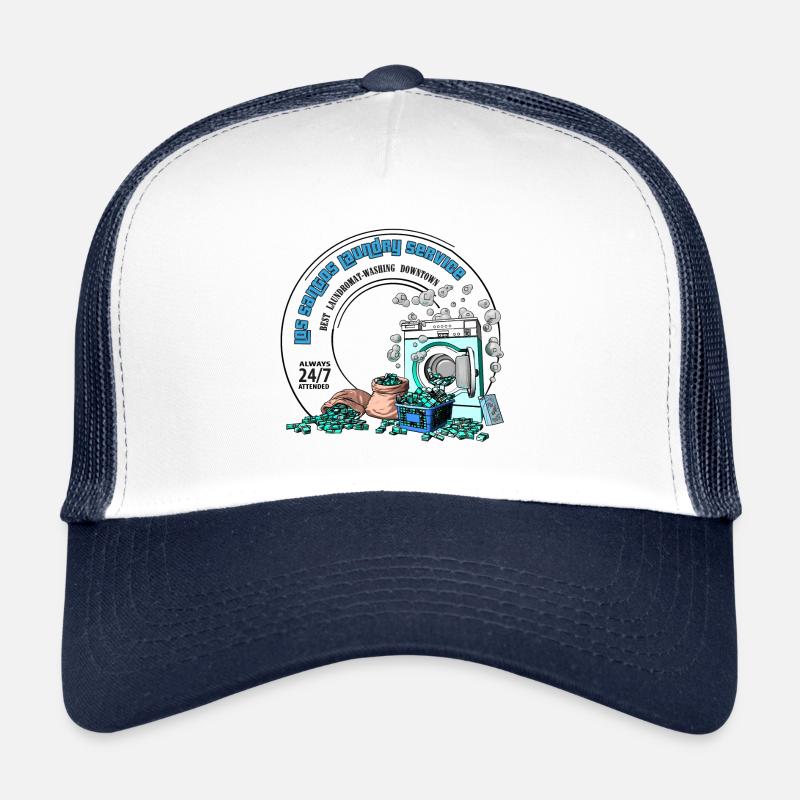 los santos coin laundry - Trucker Cap - white/navy