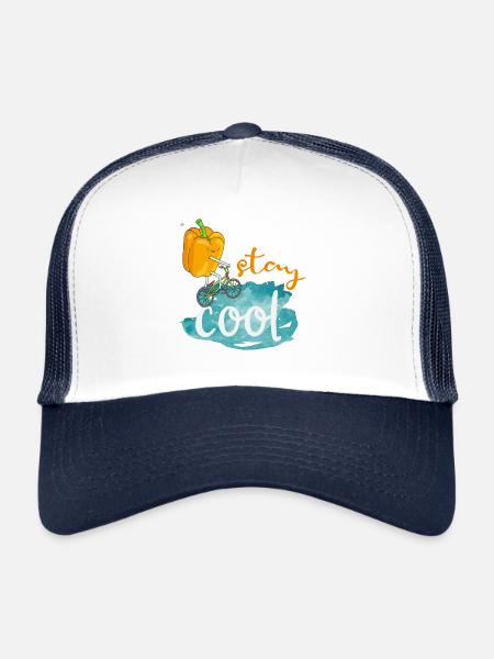 Stay Cool: Chilly Paprika Comic Character Figure - Trucker Cap - white/navy - Front